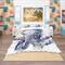 Designart 'Baby Elephant Blue Watercolor' Tropical Bedding Set - Duvet Cover & Shams